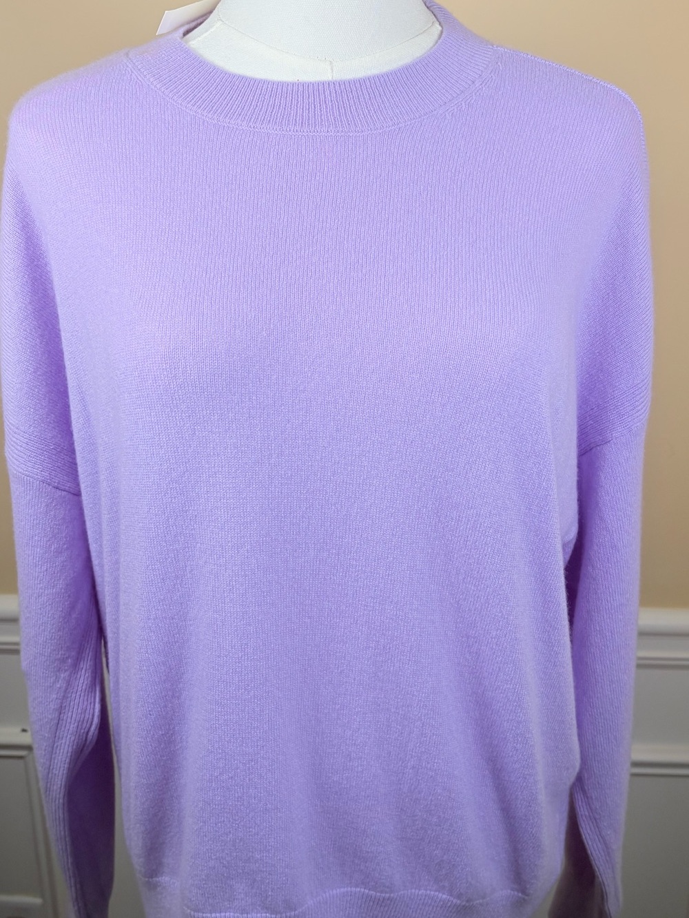 💜 Madewell Cashmere Blend Lavender Oversized Crewneck Sweater S NWT